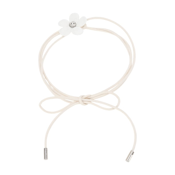 Bargains Únicos 1 Pc Cinturón Ajustable de Cintura Patrón de Flor Simple Blanco