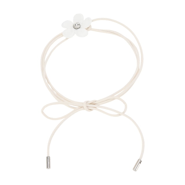 Bargains Únicos 1 Pc Cinturón Ajustable de Cintura Patrón de Flor Simple Blanco