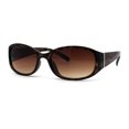 thumbnail image 2 of SA106 Womens Classy 90s Fashion Narrow Oval Plastic Sunglasses Tortoise Brown, 2 of 4