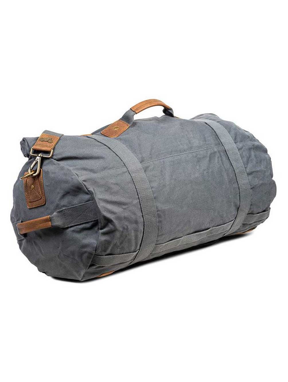 Royal Enfield Classic Duffel Bag, Roll Top with Leather Straps - Worn ...