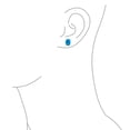 thumbnail image 3 of Bling Jewelry Womens Simple Classic Opal Oval Stud Earrings Gold Plated Silver 7MM, 3 of 4
