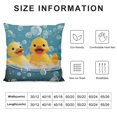 thumbnail image 5 of COMIO Funny Duck Throw Pillow Covers Cute Animal in Bathtub Bubble Modern Cartoon Yellow Blue Sofa Washable Indoor Home Kids Bedroom Dorm Couch Sofa Decorative Cushion Cover, 5 of 5