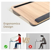 Lap Desk Laptop Bed Table: Home Office Portable Computer Lapdesk with Soft Pillow Cushion - Laptop Tray for Work and Gaming on Couch - Fits up to 15.6 Inch Laptop