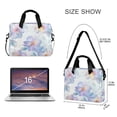 thumbnail image 3 of FORMRS 16" Laptop Bag Carrying Sleeve Case with Handle Travel Shoulder Briefcase, Pastel Flower Pattern, 3 of 8