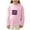 Pink, variant on hengsof Girls' Long-Sleeve Sweatshirt Minimalist Graphic Print Casual Basic Crewneck Top