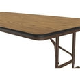 thumbnail image 2 of Pemberly Row 22-32"H Adjustable Height Melamine Top Folding Table in Medium Oak, 2 of 6