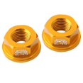 thumbnail image 3 of Paquete de 2 tuercas M8 para bujes de , tuercas de eje trasero para rueda de bicicleta de equilibrio de empuje dorado Cola Tuercas de bujes para niños, 3 of 8