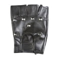 thumbnail image 2 of Polyester Rock Star Studded Fingerless Gloves, 2 of 2