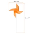 thumbnail image 2 of 25pcs 15" x 7.5" Molinos de Viento para el Jardín con 4 Hojas Molinillos de Viento a Prueba de Viento y Agua con Estacas para Decoración de Patio Color Naranja, 2 of 6