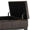 thumbnail image 5 of Pemberly Row 36" Faux Air Leather Coffee Table Ottoman in Distressed Brown, 5 of 8