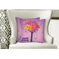 thumbnail image 4 of Ambesonne Tree Throw Pillow Cover 2 Pack, Colorful Leaves Swing Art, 20", Multicolor, 4 of 6