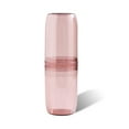 thumbnail image 1 of kurtrusly Toothbrush Case Portable Toothpaste Container Dust-Proof Sanitary Plastic Daily Use Simple Toothburshes Holder College Hiking two cups-pink, 1 of 8