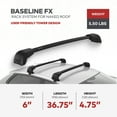 thumbnail image 2 of Yakima BaseLine FX 2XL Single Integrated Crossbar for Naked Roof Vehicles, 2 of 10