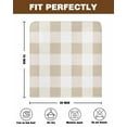 thumbnail image 7 of nqOlkjepod Beige Plaid Chair Covers Set of 8, Decorative Chair Back Cover, Spring Summer Farmhouse Buffalo Checkered Dining Room Chair Slipcovers Removable Chair Protectors Covers for Party Banquet, 7 of 7