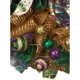 thumbnail image 3 of Mardi Gras Wreath, Mardi Gras Decor, Fat Tuesday, 3 of 4