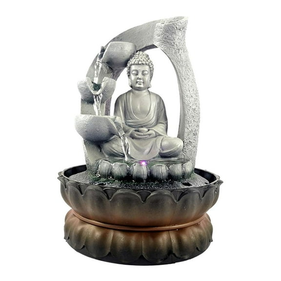 WLPZXP tishita 11.02in Buddha Tabletop Waterfall Fountain Fengshui Meditation Relaxing