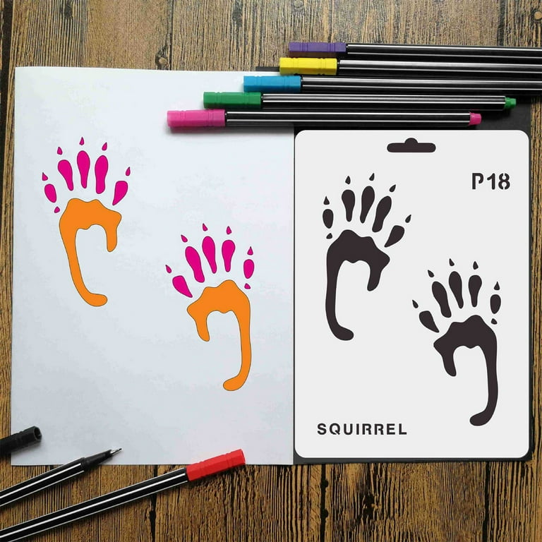 20Pcs drawing templates for kids Painting Stencil Small Stencils Painting