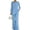 Light Blue, variant on Womens Elegant 2 Piece Outfit V Neck Flare Sleeve Asymmetrical Top And Wide Leg Pants Set Light Blue XL