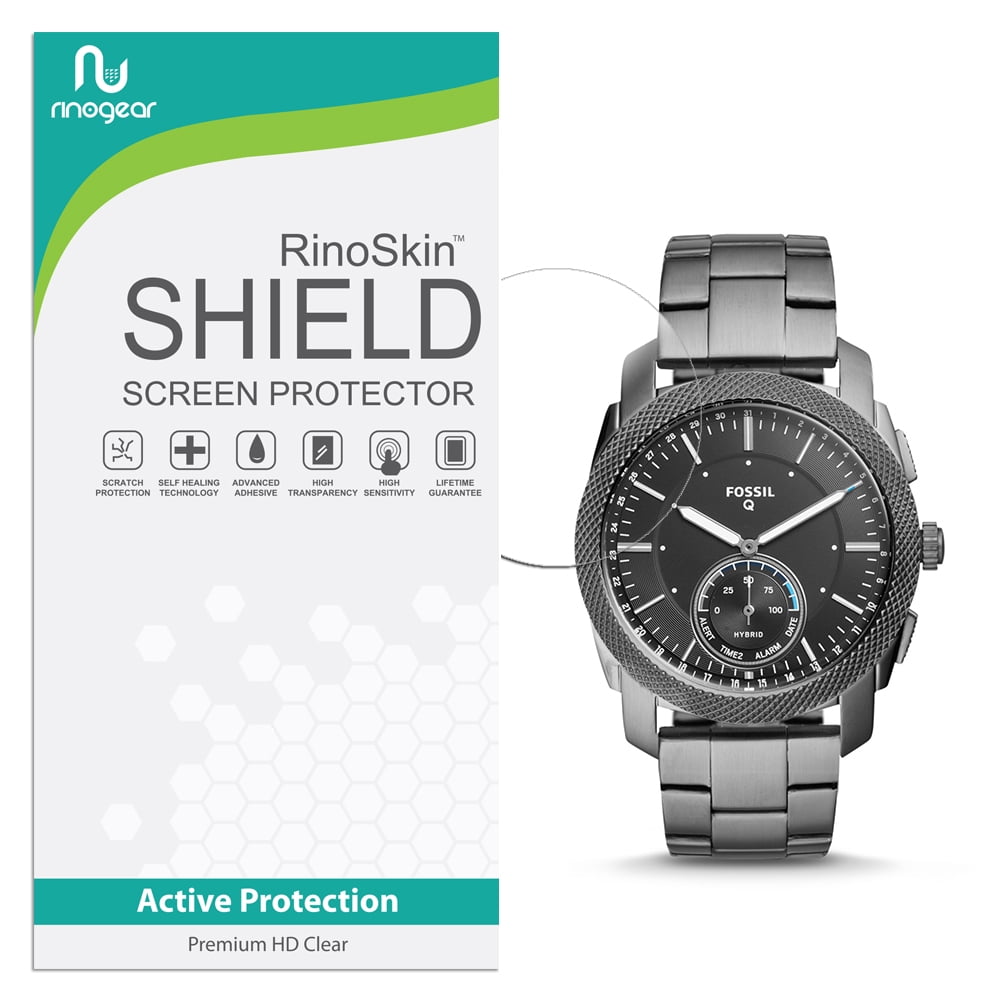 (6-Pack) Fossil Hybrid Smartwatch Q Machine Screen Protector Full Coverage RinoGear Flexible HD