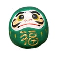 thumbnail image 1 of Muñeca Daruma, colección de figuras, estatua artesanal creativa, adorno interior para bar. Verde, 1 of 8