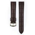 thumbnail image 2 of Hirsch Duke Alligator-Design Leather Watch Strap - Brown - XL - 22mm - Silver Buckle, 2 of 9