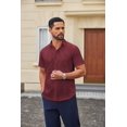 thumbnail image 5 of COOFANDY Men's Polka Dot Business Shirts Short Sleeve Button Up Shirt Summer Business Casual Shirts, 5 of 5