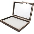 thumbnail image 4 of Shadow Box Frame 9x12 Shadow Box Display Case with Linen Back Memorabilia Awards Medals Photos Memory Box Rustic Carbonized Wood, 4 of 10