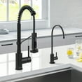thumbnail image 3 of KRAUS Bolden Commercial Style Pull-Down Kitchen Faucet and Purita Water Filter Faucet Combo in Matte Black, 3 of 10