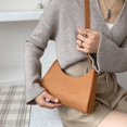 thumbnail image 4 of Women Felt Solid Color Handbag Female Casual Soft Small Zipper Messenger Bag, 4 of 10