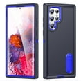 thumbnail image 1 of SaniMore for Samsung Galaxy S22 Ultra 6.8" 2022 Hybird Case, Rugged PC Back Shockproof TPU Shell Metal Hidden Kicksatnd Drop Resistant Anti-slip Heavy Duty Protective Case, Blue+Navy, 1 of 9