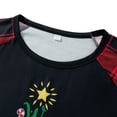 thumbnail image 4 of Christmas Family Pajamas Matching Sets Christmas Tree Print Raglan Sleeve Tops + Elastic Plaid Pants, 4 of 5