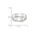 thumbnail image 3 of Real 14ktW 6mm Flat with Step Edge Band Size 4; for Adults and Teens; for Women and Men, 3 of 3