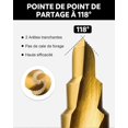 thumbnail image 2 of 3PCS Countersink Drill Bit, HSS Stainless Steel Metal, 4-12/20/32mm, Triangle Conical Titanium, with Hexagon Shank, for Screwdriver Drilling on Steel, 2 of 4