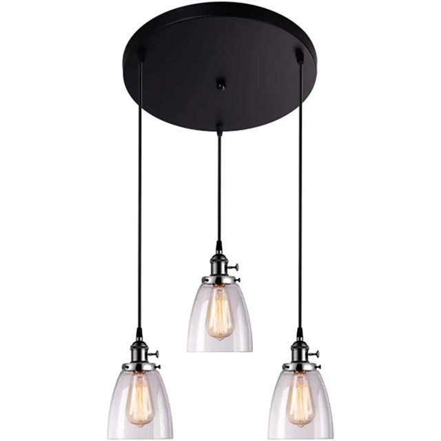 Chandeliers,E27 Creative The Bar Restaurant Aisle Decorative Lighting,Vintage Style Personality Glass Ball Chandelier/Round My Lux Decor Round