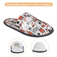 thumbnail image 3 of Fotbe Modern Life Pantuflas Peludas para Mujer con Estampado, Zapatillas de Peluche, Zapatos de Invierno para Casa, Uso Interior y Exterior-Large, 3 of 8