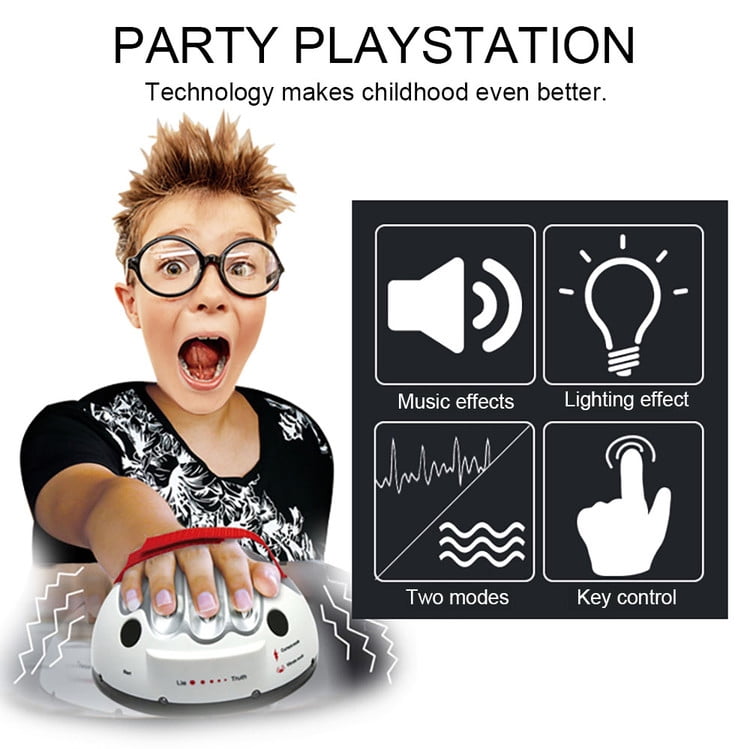 YXwin Polygraph Machine Lie Detector Test Two Play Ways LED Lighting Reaction Electric Shocking Liar Game Funny Ajust Atmosphere for Festival Party ...