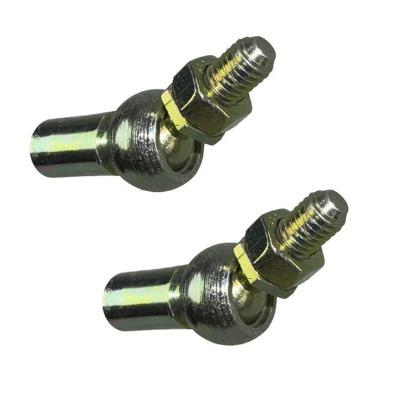 Set of 2 Swivel Straight Ball Socket with Stud. Thread M6x10 Both Ends For Lift Supports Gas Springs Marine New for Car Shock Strut - Lift Supports Depot ORN2ZN/Y-2-a