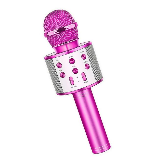Micrófono de Karaoke portátil inalámbrico-bluetooth-mic altavoz para fiesta oso de fresa Hogar