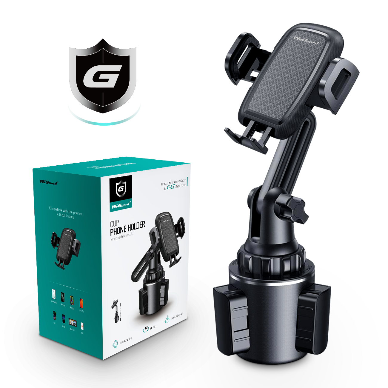 Cup Holder Phone Mount, Upgraded Long Neck Never Shake Heavy Duty Cup