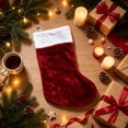thumbnail image 5 of 12 Pack Christmas Stockings, 15.75 Inch Velvet Christmas Stocking with White , Xmas Hanging Stocking Decor for Fireplace Home Holiday Party, 5 of 5