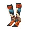 thumbnail image 2 of Haiem Vintage Colorful Flower French Bulldog Socks, Funny Novelty Crazy Design Cotton Socks Sports Socks Knee High Socks For Men, Women,1Pairs - Gift For Working Friends, 2 of 8