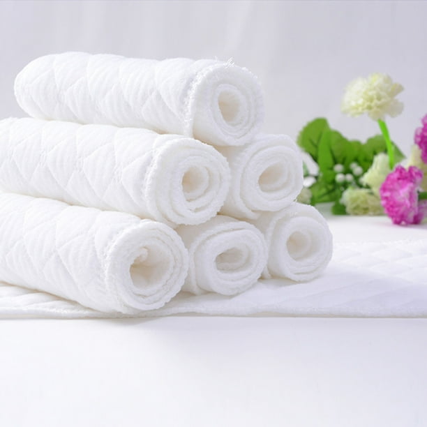 10PCS Reusable baby Diapers Cloth Diaper Inserts 1 piece 3 Layer Insert