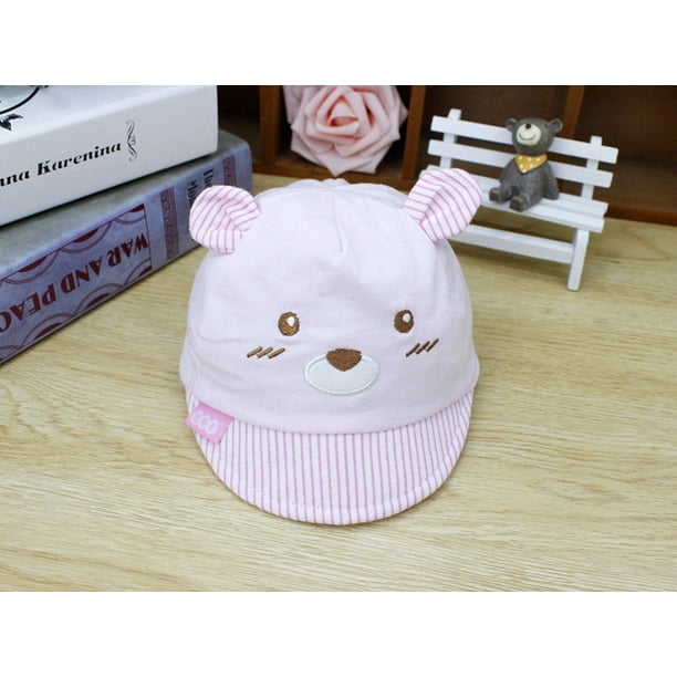 Emmababy Bear Baby Kids Caps New Girl Boy Cap Summer Hats For Boy Infant Sun Hat With Ear Red Onesize