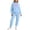 Light Blue, variant on Valentine's Day 2 Piece Tracksuits for Women - Cute Funny Bow Graphic Hoodie Jogger Sweatset