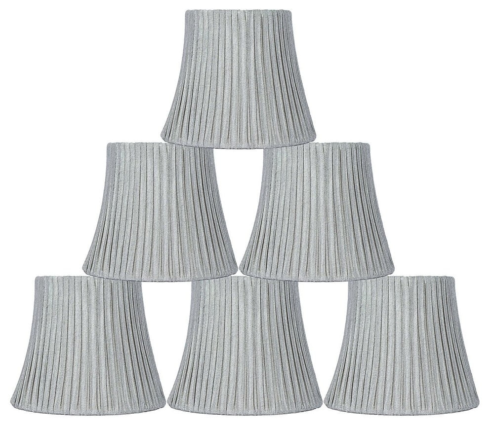 Urbanest Linen Chandelier Lamp Shades, 6 inch, Hardback Clip On, Black(Set of 2) Urbanest Linen Chandelier Lamp Shades, 6 inch, Hardback Clip On, Black(Set of 2)