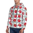 thumbnail image 3 of Salouo Sweet Red Fruit Pattern Men's Fall Hoodie Sweatshirt,Sport Hoodie with Pockets for Men Pullover Casual Hooded Sweatshirt-X-Large, 3 of 7
