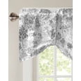 thumbnail image 3 of Tie Up Valance Curtain for Kitchen,Watercolor Grey Maple Pine Trees Rod Pocket Short Curtains Adjustable Tie-Up Shade Valances,Nature Plants Window Treatment for Bathroom Bedroom, 3 of 7