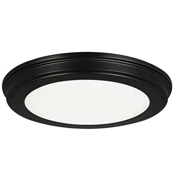 13” Matte Black Ceiling Flush Mount Light