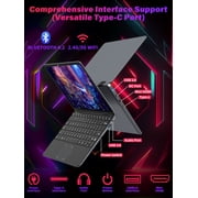 Fsjun 11 Mini 2-in-1 Touchscreen Laptop, Intel N100, 16GB DDR4 RAM, 512GB SSD, Win 11 Pro + Office 2019, Backlit Keyboard, Facial Recognition, USB-C, Portable Laptop for Students, Travel & Business