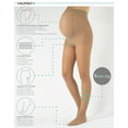 thumbnail image 2 of Calzitaly Maternity Pantyhose Stocking with Bellyband, Italian Hosiery, Pregnancy Tights 20 Denier with Reinforced Toe and Leg Support, Flat Seams and Cotton Gusset,Skin Small, 2 of 7